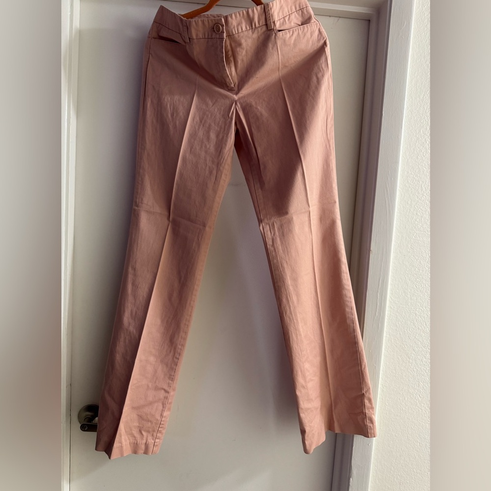 New York & Company Pink Chinos Classic Straight-Leg